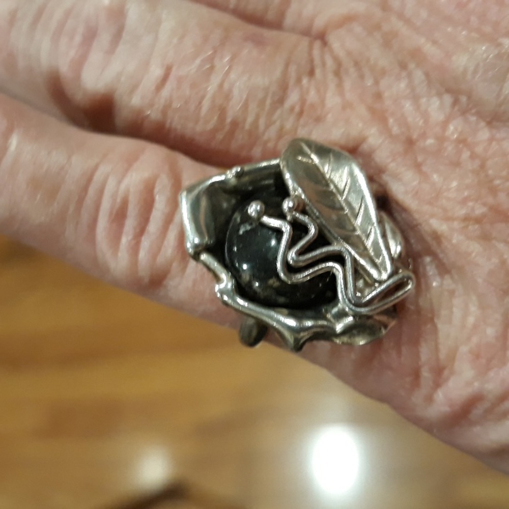 Sterling Silver Bat Ami Ring - image 3